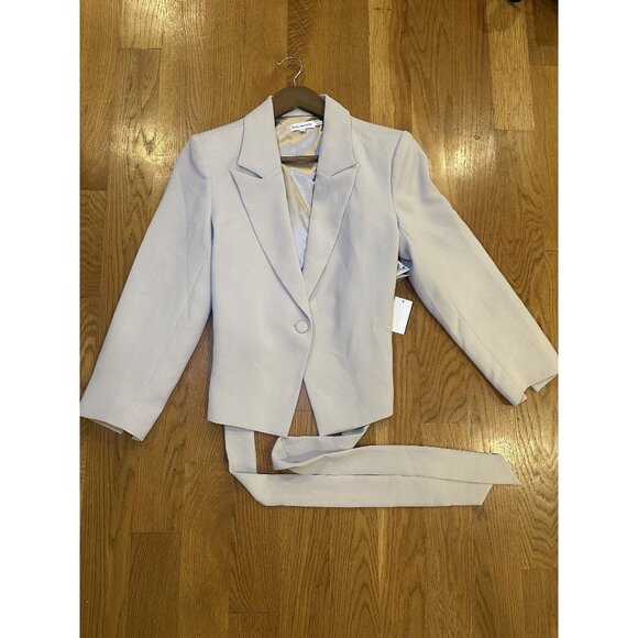 NWT Good American Cropped Blazer Size 2 – Tie Open Back Statement Jacket Modern - Picture 2 of 9